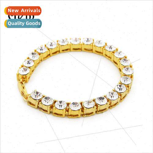 Fashion Hip Hop Row Diamond Bracelet Europe Hip Hop Men Brac