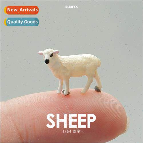 1:64 resin miniature sheep cute ornaments micro-landscaping