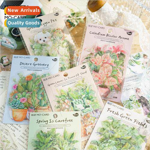 PET whe ink sticker pack greenery collection house vintage p