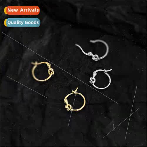 S925 silver hundred wh knot ear buckle tide minimalist niche