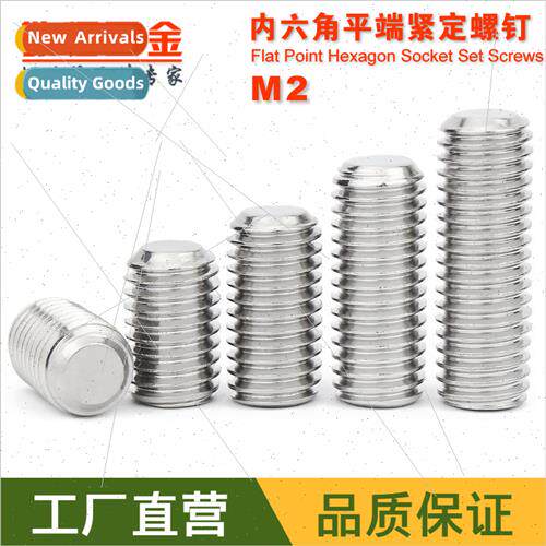 M2*2 3 4 5mm 304 set screws flat end machine meter headless