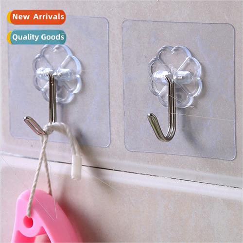 Transparent adhesive hooks behind door kchen nail-free -mark