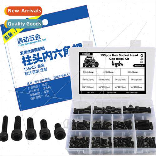 155 pcs-11 Alloy Steel Cup Head Screws Blackened Hexagon Soc
