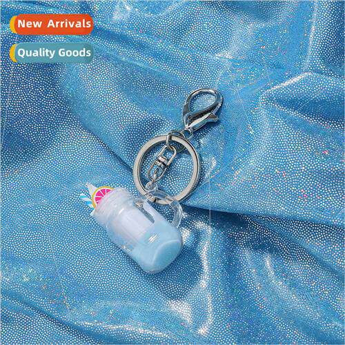 pearl milk tea keychain acrylic cute girl trinket key ring s