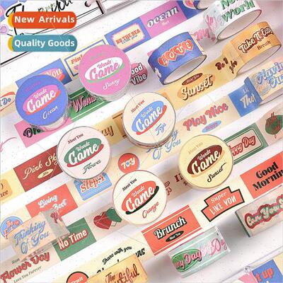 Word game tape Korea high-color cute basic handbook collage