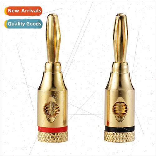 Gold-plated 4MM plug banana head gold-plated banana head sou