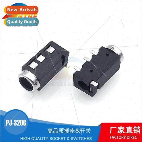 Headphone socket 3.5SMT chip PJ-320G audio socket 6.0 termin图片