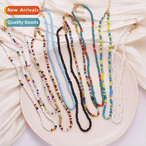new Europe transparent color rice beads beaded dual-use shor
