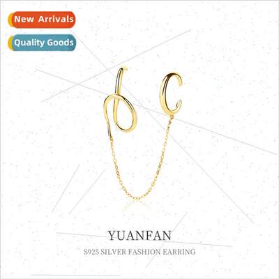 925 silver onepcs ear clips ins female Europe retro irregula