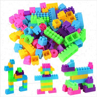 Plastic building blocks insertion assembling children small