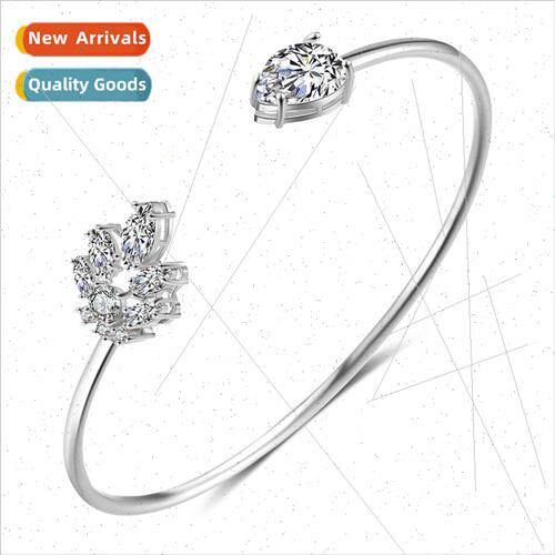 Jewelry Bracelet Europe Classic Teardrop Zirconia Open Buckl