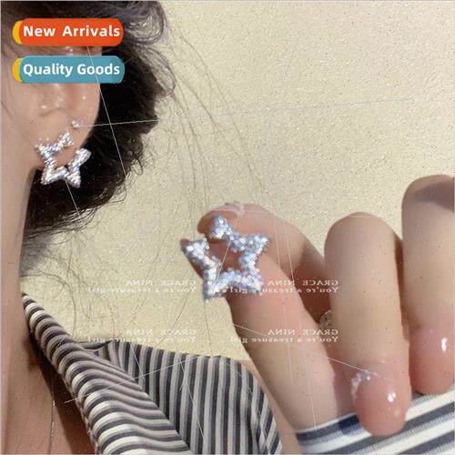 into dream flash diamond star earrings female sense earrings