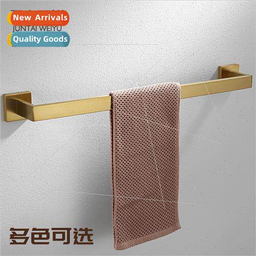 8002 single rod gold color simple 304 towel rack bathroom ba