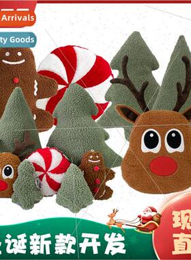 Christmas Christmas e gingerbread man candy pillow ornament