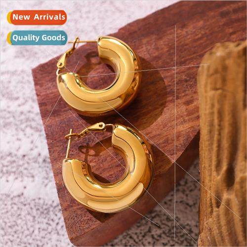 U-shaped geometric earrings female 2022 new -fading tanium s