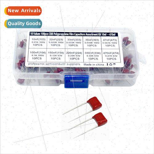 100PCS 10 Types CBB103 104 154 224 63V-100V Film Capacors