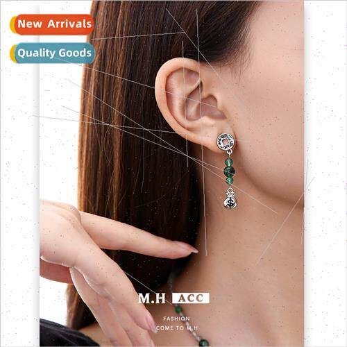 Yuanbao copper earrings asymmetric female zirconia fashion 9