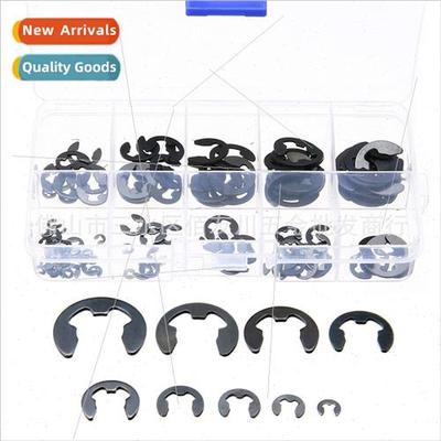 120pcs Retainer Ring Set Black 1.5mm to 10mm Open End Retain