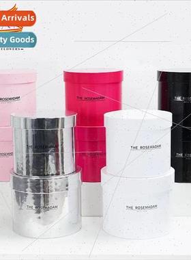 Glossy set two round cuddle bucket flower arrangement gift b