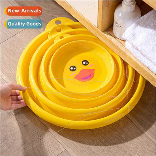 Foldable washbasin student baby washbasin convenient compres