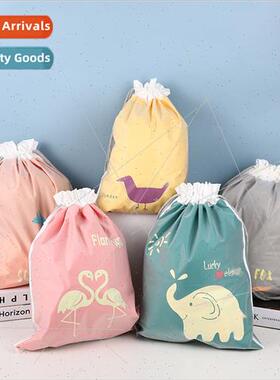 New PEVA double layer storage bag out clothing drawstring dr