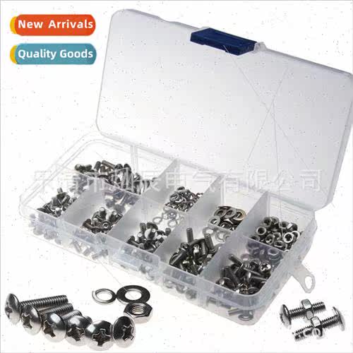 300PCS Stainless Bolt Large Flat Head Phillips Nut Stainless