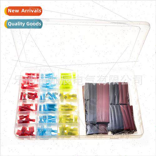 250pcs boxed set 100 nylon terminals+150 heat shrink tubing