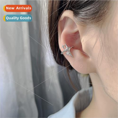 Shining quadruple mangosteen ear clip INS commuter wind fash