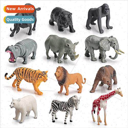 Zoo model miniature wild animals lion elephant giraffe tiger