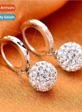 s925 silver earrings Korea fashion exquise jewelry car flowe