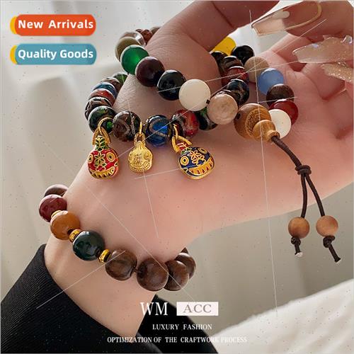 Sandalwood gourd round bead bracelet hundred strings new hje