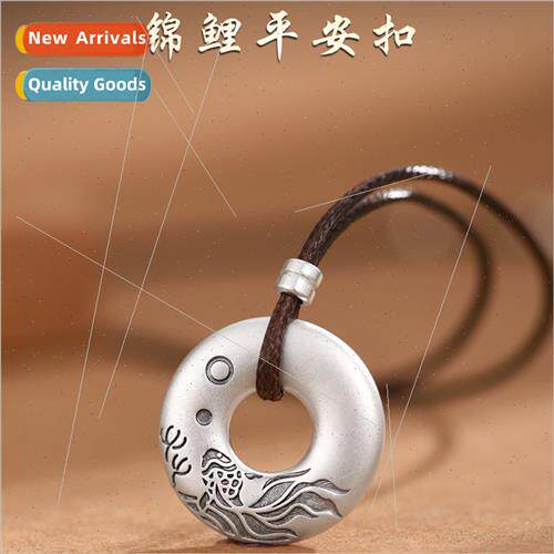 Ping An clasp necklace pendant koi herage ancient ethnic sol