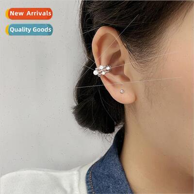 Hollowed out pearls whout ear holes ear bone ear clips femal