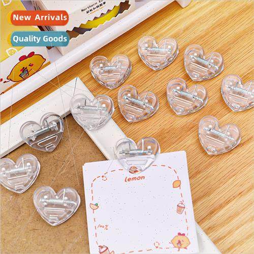 Transparent love heart clip office document fixed clip seal