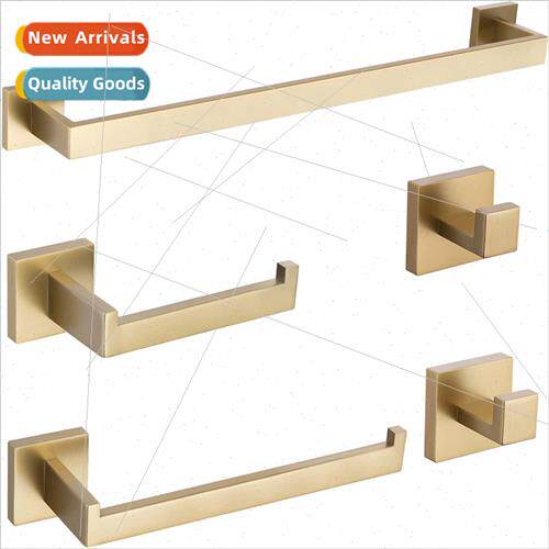 Bathroom hardware accessories set stainless steel brushed go
