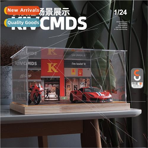 1:24 simulation parking lot set model garage scene car stora