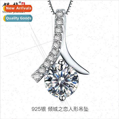 925 silver necklace pouring cy love human-shaped pendant fem