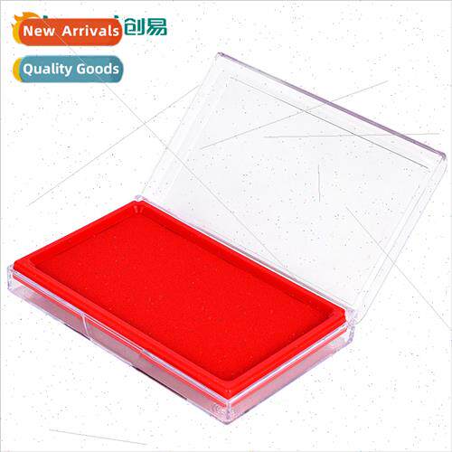 Red ink pad round large transparent quick-drying ink pad pri