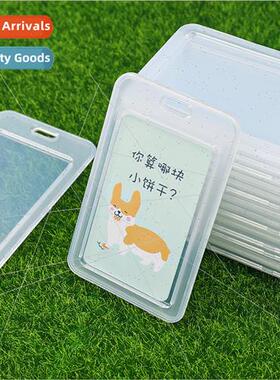 mple double-sided transparent card holder student ID card ho