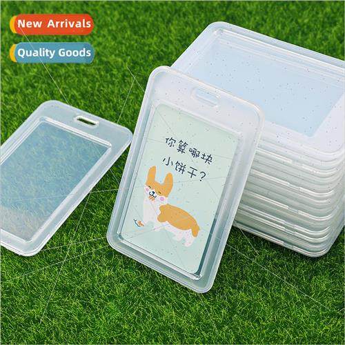 mple double-sided transparent card holder student ID card ho