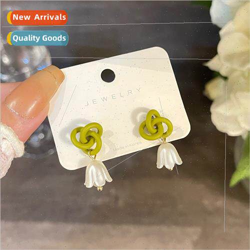 Koreagreen small flower earrings 2022 new tide Mori girl ear