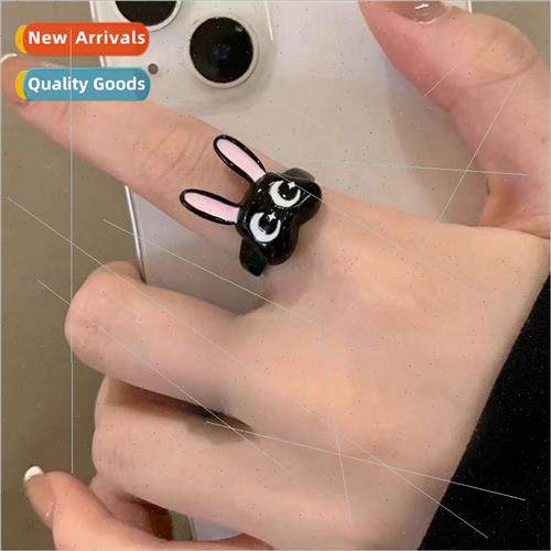 Dopamine cute fun rabb open ring female niche fashion cute s