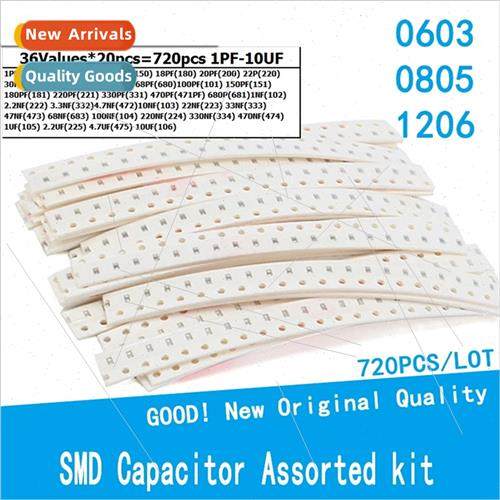 720PCS 0603 0805 1206 Chip Capacitor Sample Pack 20pcs适用ea