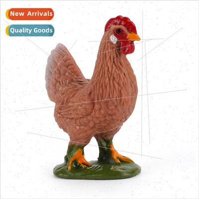 mulation Farm Poultry Animal Hen Model Static PVC Solid Deco