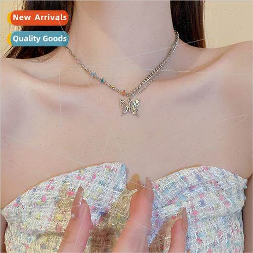 New diamonds colorful oil drops butterfly double splicing ne