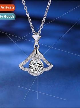 Three lifetimes have apricot moissanite necklace female hund