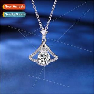 Three lifetimes have apricot moissanite necklace female hund