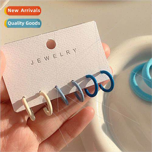 Summer daily versatile earrings set three sets 2023 new tide