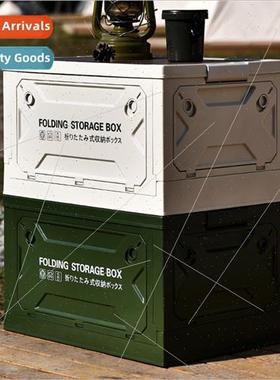 Outdoor camping 5 open storage folding box camping wooden li