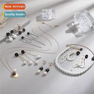 geometric earrings oil Black enamel zirconia drip craft whe